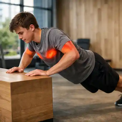 Pompes inclinées (mains surélevées)