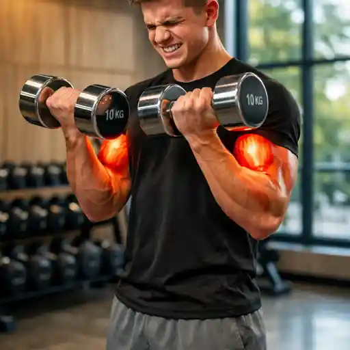 Curl biceps halteres debout